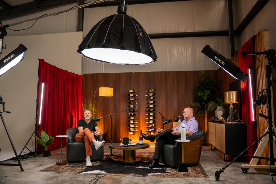 Two-host interview setup